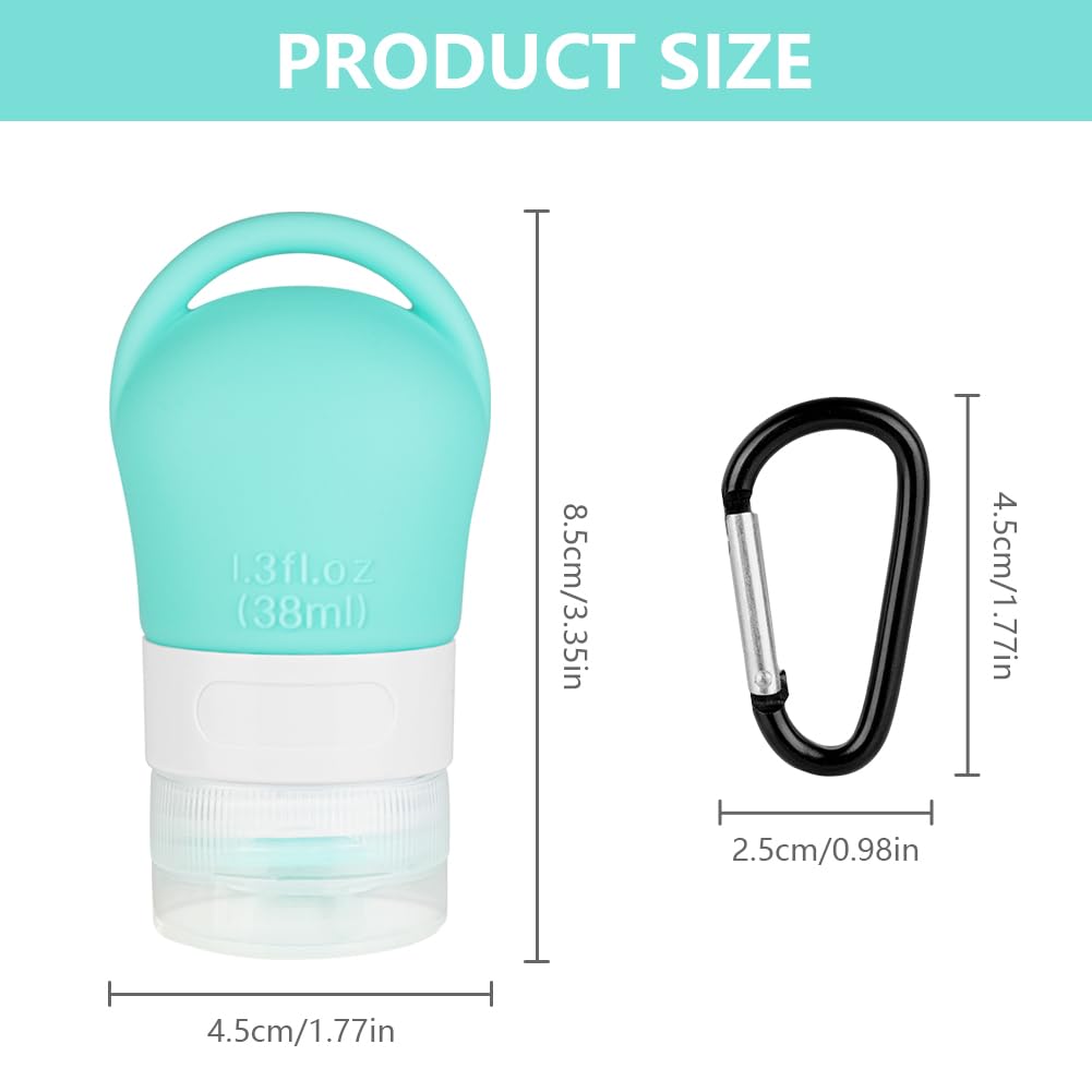 Flintronic 4 Stück 38ml Silikon Reiseflaschen Set,  Zum Befüllen